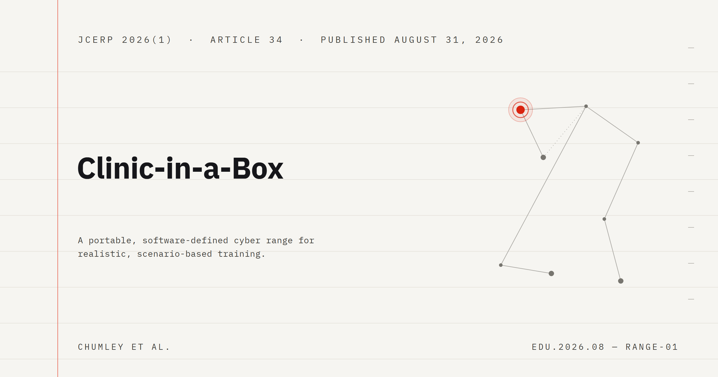 Decorative cover graphic for "Clinic-in-a-Box".