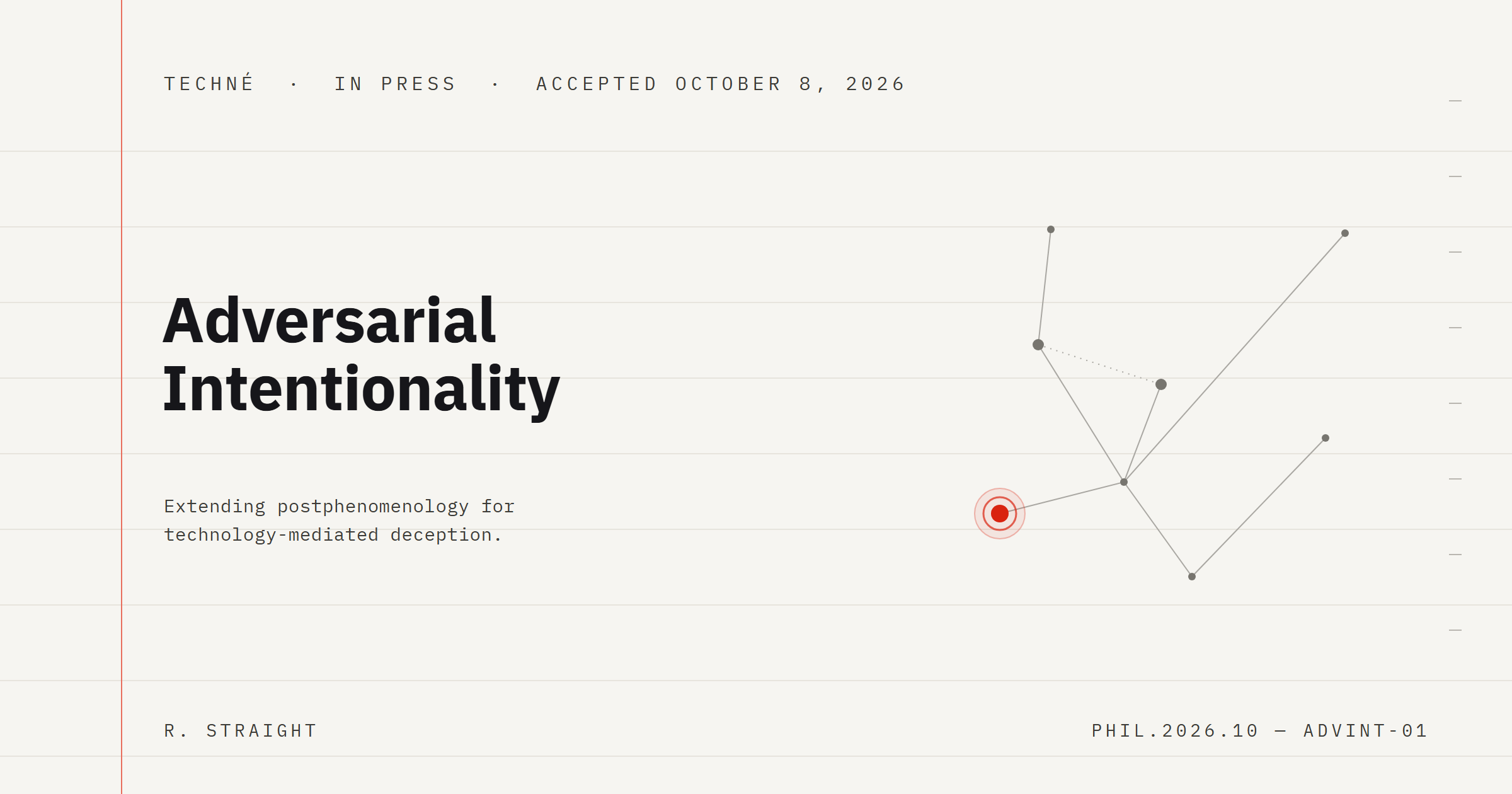 Decorative cover graphic for "Adversarial Intentionality".